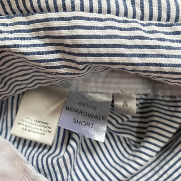 🖤 Ann Taylor Devon Boardwalk Short Stripped Size 10 Cotton Bermudas - Picture 5 of 5